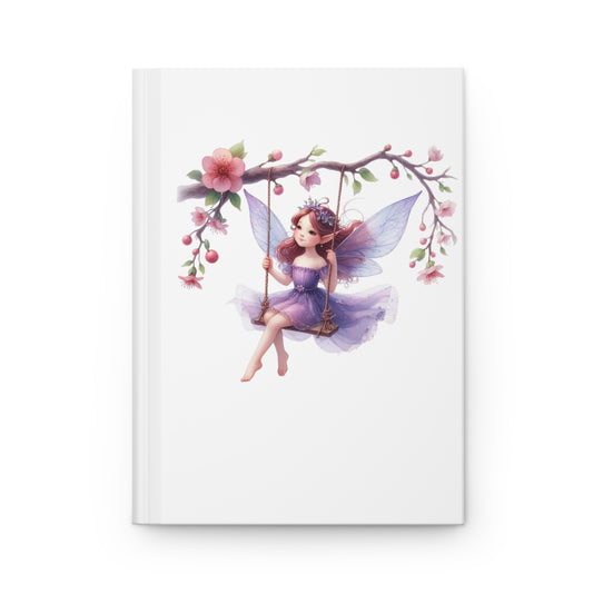 Fairy Swing Hardcover Journal — Floral Fantasy Notebook for Girls & Dreamers