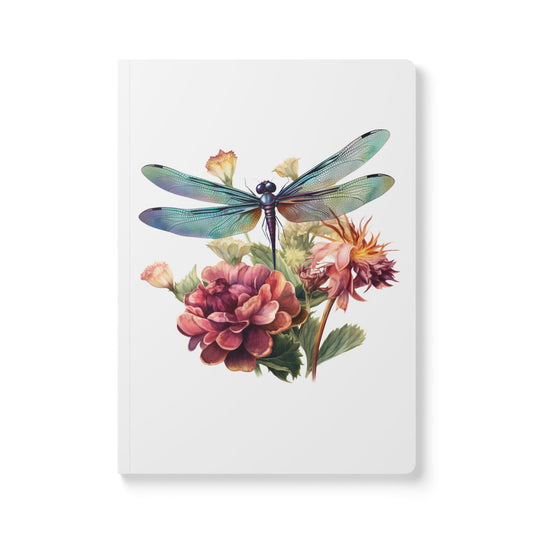 Floral Dragonfly Softcover Journal for Nature Lovers