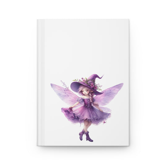 Fairy Witch Journal — Cute Purple Fairy Hardcover Notebook for Kids & Gift