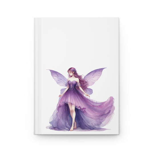 Fairy Night Hardcover Journal — Magical Purple Fairy with Star Wand